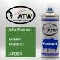 Preview: Alfa-Romeo, Green Metallic, AR364: 400ml Sprühdose, von ATW Autoteile West.